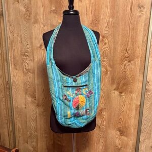 Boho Striped Women's Bag from Nepal